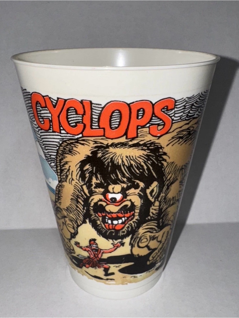 Vintage 1970s 7-Eleven Slurpee Cup Monster Series CYCLOPS 7-11 Plastic